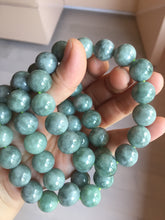 Load image into Gallery viewer, 13mm 100% natural type A dark green gray jadeite jade beads bracelet group BP146
