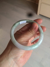 Load image into Gallery viewer, 55.5mm certificated Type A 100% Natural light green/dark green/purpleJadeite Jade bangle BG52-2956
