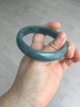 Load image into Gallery viewer, 55.9mm Certified Type A 100% Natural deep sea green/blue/gray/black Guatemala Jadeite bangle BL26-5735
