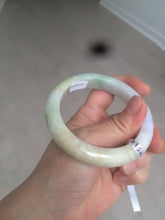 Load image into Gallery viewer, Reserved! Please don&#39;t order. Thanks. 55.5mm Certified 100% natural Type A sunny green/purple/yellow (FU LU SHOU) jadeite jade bangle AM74-5349
