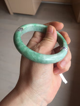 Load image into Gallery viewer, 56.5mm Certified Type A 100% Natural sunny green Jadeite Jade bangle AU7-4441
