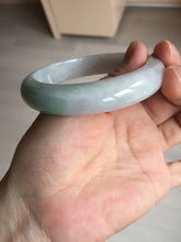 Load image into Gallery viewer, 56.5mm certified 100% natural type A white/light green white purple jadeite jade bangle AH100-0545
