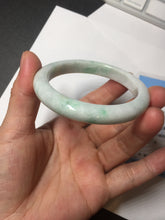 Load image into Gallery viewer, 53mm Certified Type A 100% Natural sunny green white(白底青) Jadeite Jade bangle BP41-3176
