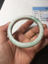 Load image into Gallery viewer, 53mm Certified Type A 100% Natural sunny green white(白底青) Jadeite Jade bangle BP41-3176
