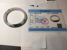 Load image into Gallery viewer, 60.2mm certified Type A 100% Natural icy watery light green sunny green purple Jadeite Jade bangle BQ67-5669
