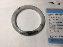 Load image into Gallery viewer, 60.2mm certified Type A 100% Natural icy watery light green sunny green purple Jadeite Jade bangle BQ67-5669
