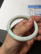 Load image into Gallery viewer, 53mm Certified Type A 100% Natural sunny green white(白底青) Jadeite Jade bangle BP41-3176
