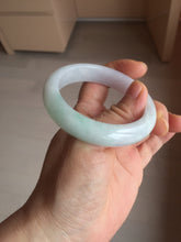 Load image into Gallery viewer, 52.5mm Certified Type A 100% Natural light green white purple Jadeite bangle AU22-0872
