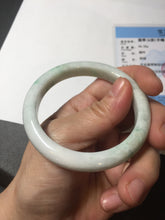 Load image into Gallery viewer, 53mm Certified Type A 100% Natural sunny green white(白底青) Jadeite Jade bangle BP41-3176
