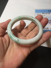 Load image into Gallery viewer, 53mm Certified Type A 100% Natural sunny green white(白底青) Jadeite Jade bangle BP41-3176
