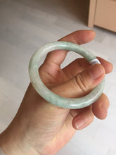 Load image into Gallery viewer, 54mm Certified type A 100% Natural sunny green/white round cut Jadeite bangle BN81-9817
