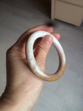 Load image into Gallery viewer, 55mm 100% natural beige yellow pink round cut Coral Jade (珊瑚玉) bangle SY37
