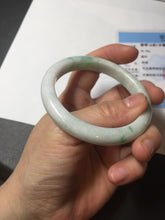 Load image into Gallery viewer, 53mm Certified Type A 100% Natural sunny green white(白底青) Jadeite Jade bangle BP41-3176
