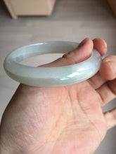 Load image into Gallery viewer, 58.5mm certified 100% natural type A icy watery white light green jadeite jade bangle AH99-0548
