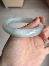 Load image into Gallery viewer, 58.5mm certified 100% natural type A icy watery white light green jadeite jade bangle AH99-0548
