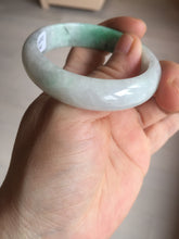 Load image into Gallery viewer, 47mm certified 100% natural Type A sunny green white oval jadeite jade bangle BP49-9340
