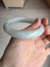 Load image into Gallery viewer, 58.5mm certified 100% natural type A icy watery white light green jadeite jade bangle AH99-0548
