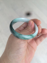 Load image into Gallery viewer, 46.7mm Certified Type A 100% Natural sunny green/dark green/purple Jadeite Jade bangle AX6-0100
