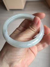 Load image into Gallery viewer, 58.5mm certified 100% natural type A icy watery white light green jadeite jade bangle AH99-0548
