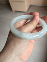 Load image into Gallery viewer, 58.5mm certified 100% natural type A icy watery white light green jadeite jade bangle AH99-0548
