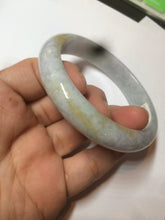 Load image into Gallery viewer, 58mm certified 100% natural light white/green/purple/yellow (Fu Lu Shou) jadeite jade bangle A102-1371
