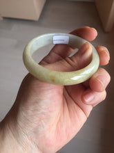 Load image into Gallery viewer, 52mm certified Type A 100% Natural yellow brown white Jadeite Jade bangle AU23-0242
