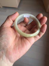 Load image into Gallery viewer, 52mm certified Type A 100% Natural yellow brown white Jadeite Jade bangle AU23-0242
