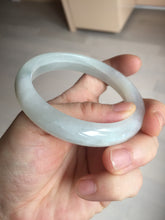 Load image into Gallery viewer, 58.5mm certified 100% natural type A icy watery white light green jadeite jade bangle AH99-0548
