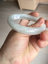 Load image into Gallery viewer, 58.5mm certified 100% natural type A icy watery white light green jadeite jade bangle AH99-0548
