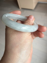 Load image into Gallery viewer, 58.5mm certified 100% natural type A icy watery white light green jadeite jade bangle AH99-0548
