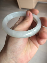 Load image into Gallery viewer, 58.5mm certified 100% natural type A icy watery white light green jadeite jade bangle AH99-0548
