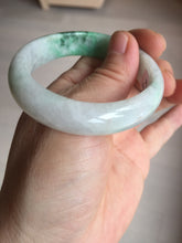 Load image into Gallery viewer, 47mm certified 100% natural Type A sunny green white oval jadeite jade bangle BP49-9340
