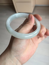 Load image into Gallery viewer, 58.5mm certified 100% natural type A icy watery white light green jadeite jade bangle AH99-0548
