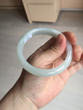 Load image into Gallery viewer, 58.5mm certified 100% natural type A icy watery white light green jadeite jade bangle AH99-0548
