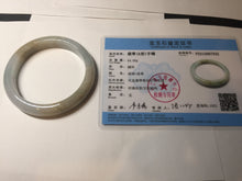 Load image into Gallery viewer, 59mm Certified Type A 100% Natural icy watery blue green brown Jadeite Jade bangle H157-70322
