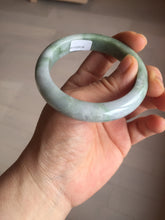 Load image into Gallery viewer, 53.5mm 100% natural certified green/white/light purple jadeite jade bangle AU44-0248
