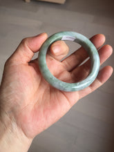 Load image into Gallery viewer, 53.5mm 100% natural certified green/white/light purple jadeite jade bangle AU44-0248
