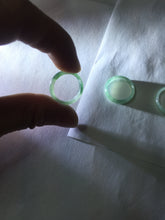 Load image into Gallery viewer, Size 2 3/4 (13.8mm) 100% natural type A icy watery green/blue/purple Guatemala jadeite jade band ring group AA104
