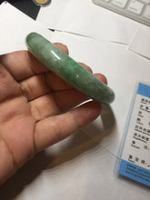 Load image into Gallery viewer, 58.4mm Certified Type A 100% Natural sunny green gray Jadeite Jade bangle PA118-9889

