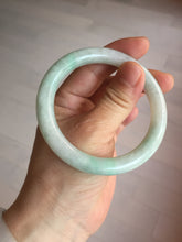 Load image into Gallery viewer, 55mm Certified type A 100% Natural sunny green/white round cut Jadeite bangle BN75
