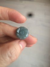 Load image into Gallery viewer, 100% Natural blue gray green  Guatemala jadeite Jade flower pendant group BH61
