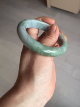 Load image into Gallery viewer, 53.5mm 100% natural certified green/white/light purple jadeite jade bangle AU44-0248
