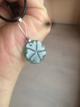 Load image into Gallery viewer, 100% Natural blue gray green  Guatemala jadeite Jade flower pendant group BH61
