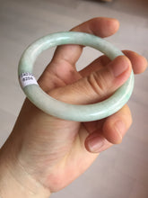 Load image into Gallery viewer, 55mm Certified type A 100% Natural sunny green/white round cut Jadeite bangle BN75
