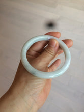 Load image into Gallery viewer, 57mm certified 100% natural light green/white jadeite jade bangle AX81-0308

