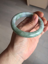 Load image into Gallery viewer, 53.5mm 100% natural certified green/white/light purple jadeite jade bangle AU44-0248
