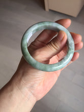 Load image into Gallery viewer, 53.5mm 100% natural certified green/white/light purple jadeite jade bangle AU44-0248
