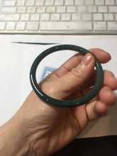 Load image into Gallery viewer, 59mm Certified Type A 100% Natural light green/blue/gray Guatemala slim round cut Jadeite bangle BP206-1034
