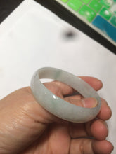 Load image into Gallery viewer, 51.5mm certified Type A 100% Natural icy light green thin style Jadeite jade bangle AH79-9640
