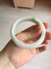 Load image into Gallery viewer, 53.2mm certificated Type A 100% Natural sunny green white(白底青) Jadeite Jade bangle BN74-3873
